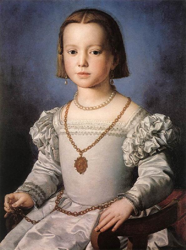 BRONZINO, Agnolo Bia, The Illegitimate Daughter of Cosimo I de  Medici oil painting picture